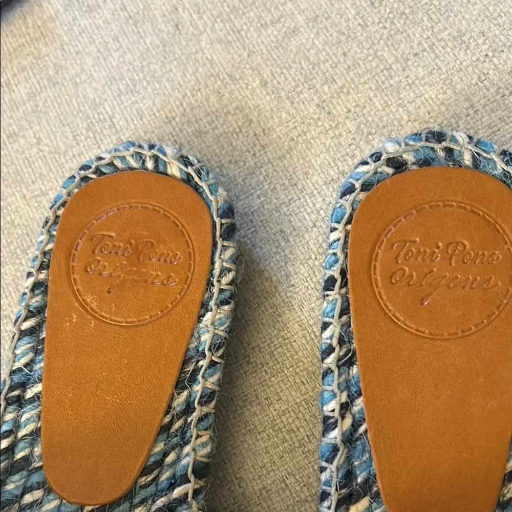 Toni Pons Navy Suede Rita Espadrille Slides Women’s Size 6.5